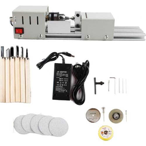 Mini Lathe Saw Machine 12V-24VDC 96W Mini Wood Lathe Milling Knife Blade Accessories