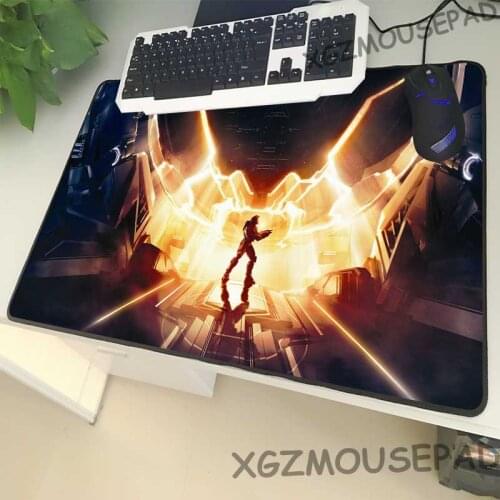 XGZ Promotional Large Size Mouse Pad Lock Side Machine Alloy Laptop PC Table Mat High-tech Steel Printing Rubber Non-slip