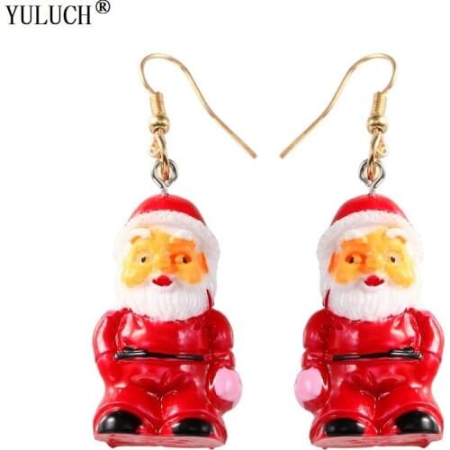 YULUCH 2018 New Design Acrylic Earrings All Father Christmas Drop Dangle Earrings For Woman Girls Party Gifts Christmas Latest