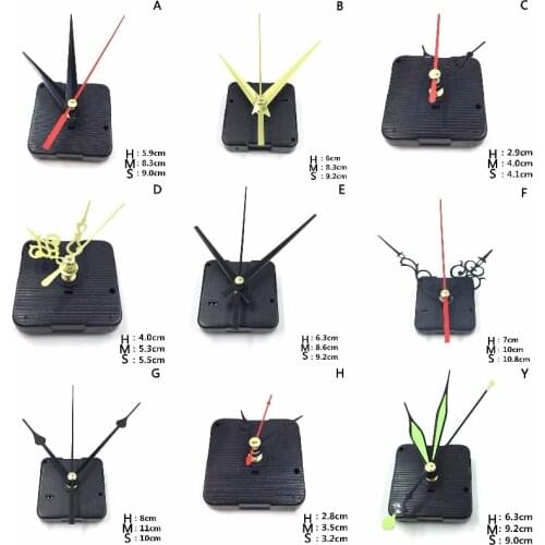 1Set Hanging DIY Quartz Watch Silent Wall Clock Movement Quartz repair Movement Clock Mechanism Parts with Needles
