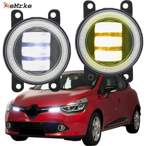 2x Led Angel Eye DRL for Renault Clio IV Hatchback Grandtour 2012 2013 2014 2015 LED Fog Lights Lamp Lens Daytime Running Light