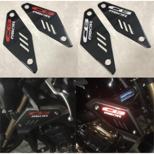 3D Carbon Fiber Side Decals Tank Pad Gas Oil Sticker Motorcycles Decoration Accessories For cb650r CB 650R