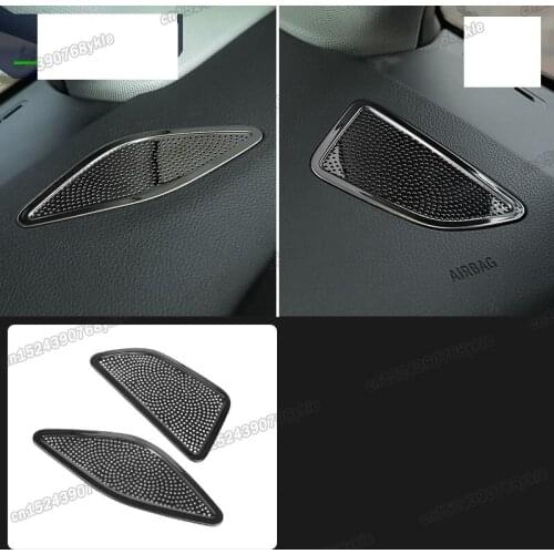 Lsrtw2017 titanium black stainless steel car dashboard side vent trims for bmw 2 series 218i 2015 2016 2017 2018 2019 F45