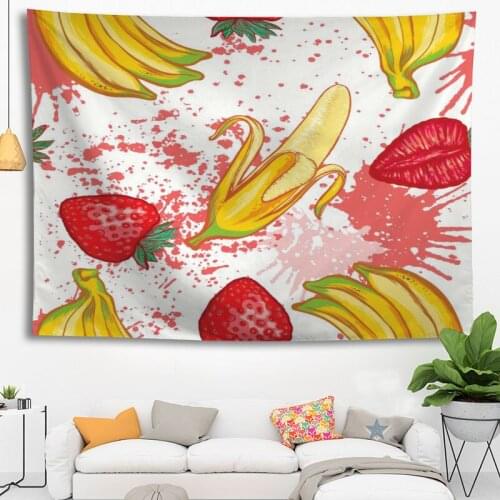Hot Sale Custom High Quality Fruit Wall Hanging HD Landscape 3D Printing Digital Printing Home Decoration Tapestry