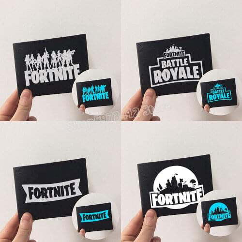 Game Fortnite Wallet Peripheral Luminous Purse Fortnight Mens Short Handbags Wallet Card Case Battle Royale Clutch Bag Gifts