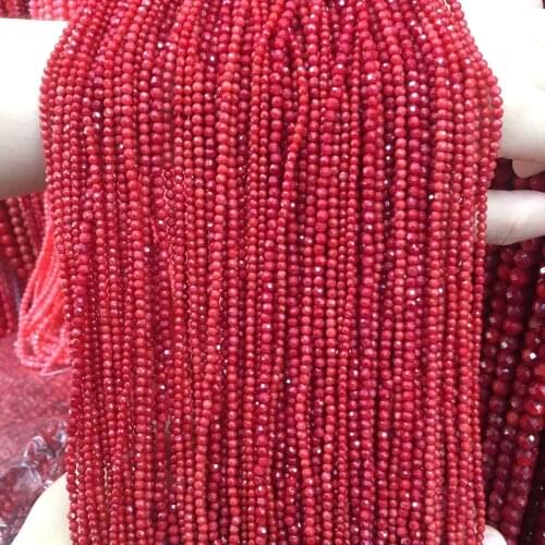 3MM round Small beads natural pink coral beads loose beads isolation beads DIY for bracelet necklace semi-finished loose beads