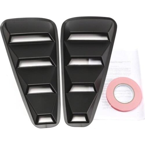 1 Pair 1/4 Quarter Side Window Louvers Scoop Cover Vent For Ford/Mustang 2005 2006 2007 2008 2009 2010 2011 2012 2013 2014