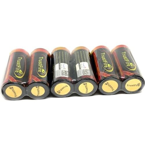 10pcs/lot TrustFire 26650 Protected 5000mAh 3.7V Lithium Colorful Battery Rechargeable Batteries with PCB For Flashlights Torch