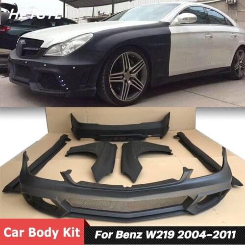 Unpainted FRP Front Rear Bumper Side Skirts Fender For Benz W219 CLS CLS300 CLS350 CLS500 Facelift WD Style 2004-2011