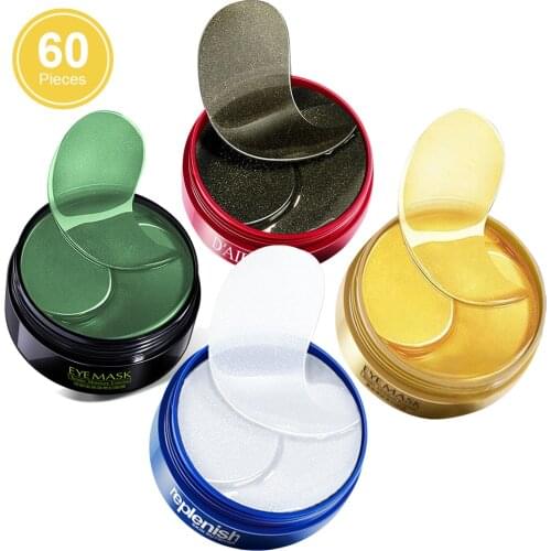 60pcs Hyaluronic Acid Repair Eye Patches Remove Dark Circles Moisturizing Eye Mask Crystal Collagen Gel Mask Eye Skin Care