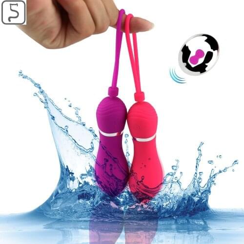 Rechargeable Silicone Anal Plug Remote Control Jumping Egg Female Comforter Adult Products for Women Stimulator Vagina Massager