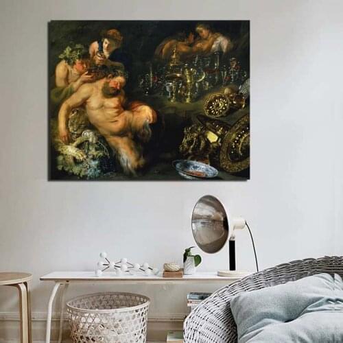 Peter Paul Rubens Dreaming Silenus Canvas Painting Posters Prints Marble Wall Art Painting Decorative Picture Modern Home Decor