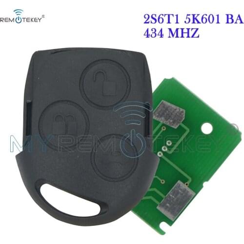 Remtekey 2S6T1 5K601 BA 3 button 434Mhz Remote key fobik for Ford Fiesta Fusion Focus C-Max Mondeo