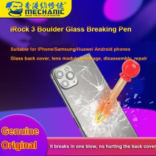 Mechanic iRock 3 Boulder Glass Breaking Pen for iPhone Android Mobile Phone Rear Glass Back Cover Repair Disassembly Tools
