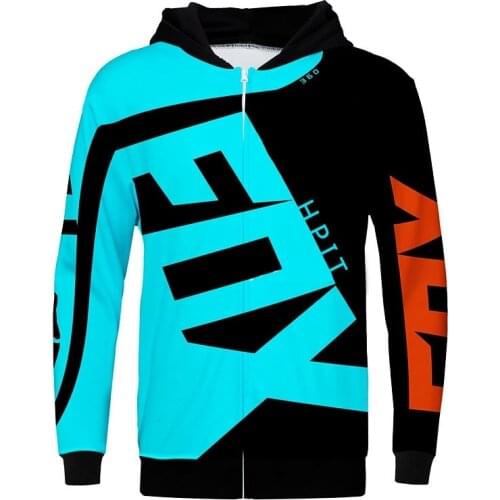 2020 hpit FOX Motocross Zipper hoodie MX DH Moto Racing Sweater Coat BMX ATV MTB Off Road Motorcycle Mountain Bike Jacket bike