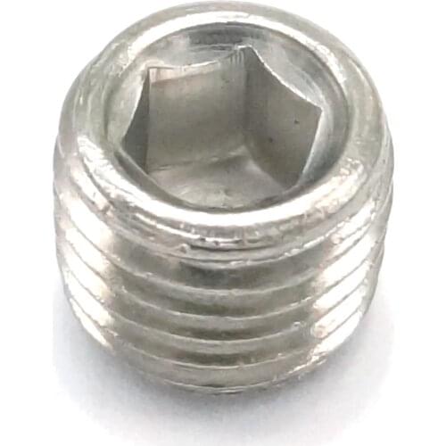 1/16" NPT Male SS304 Stainless Steel Countersunk End Plug Internal Hex Head Socket Pipe Fitting