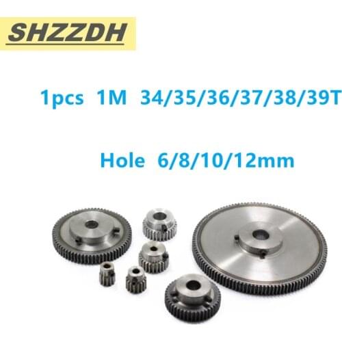 1PCS 1 mold belt gear 34T/35T/36T/37T/38T/39T standard bore 6mm/8mm/10mm/12mm motor gear rack