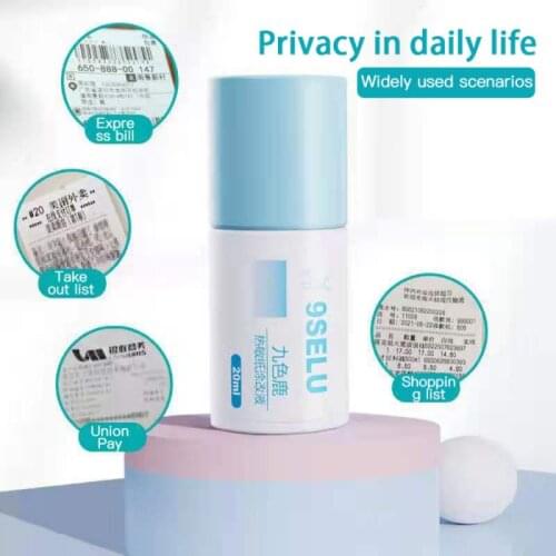 Novelty Durable Thermal Paper Data Identity Protection Fluid Application Glue Stick Correction Fluid School Supply For Id Privac