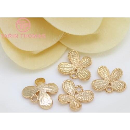 10PCS 11x12MM 24K Champagne Gold Color Plated Brass Butterfly Charms Pendants Pendants High Quality Diy Jewelry Accessories