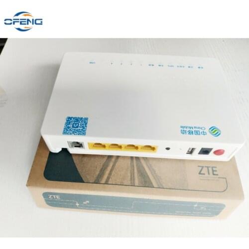 100%New ZTE FTTH F663N Gpon ONU with 3FE+ 1GE+ 1Tel+ USB+ Wifi Router SC/UPC connector English Firmware Fiber Optical Terminal