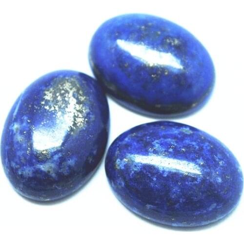 5pcs Natural Genuine Lapis Lazuli Stone Cabochon Beads accessories for charms bracelets pendants making size 15x20mm 18x25mm
