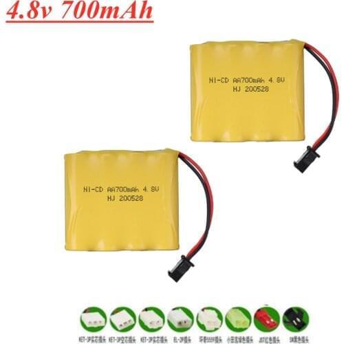 4.8v Rechargeable Battery For Rc toys Cars Tanks Robots Gun Parts Ni-cd AA 4.8v 700mah Battery Pack For Rc Boats 1pcs to 10pcs