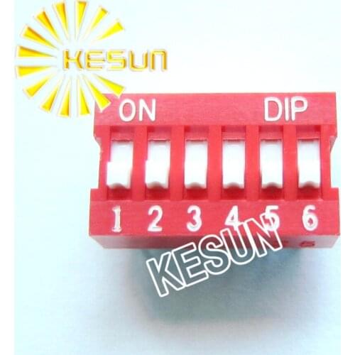 FREE SHIPPING 10PCSx 100% Original DS-06 6P 2.54mm Gold-plated DIP Switch DS-06-V