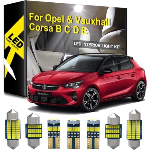 KAMMURI Canbus LED Lamp For 1993-2021 Opel Corsa B C D E X01 X15 S07 LED Auto Interior Accessories Light Kit Error Free