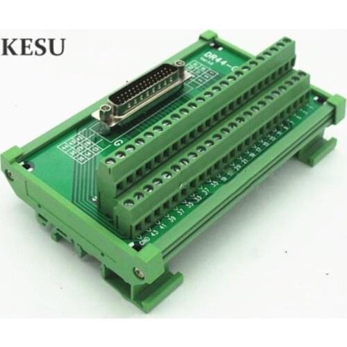 DB44 D-SUB DR-44 44 pins DR44 Male 44pin port din rail mounting Terminal block adapter converter PCB board Breakout 3 row