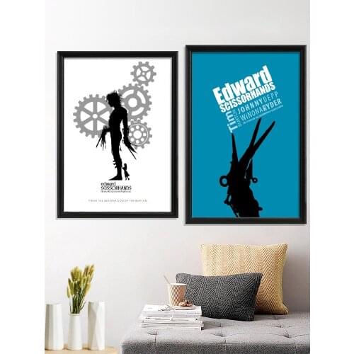 Movie Edward Scissorhands Poster Home Decor Art Silk Wall Stiker Prints For Living Room