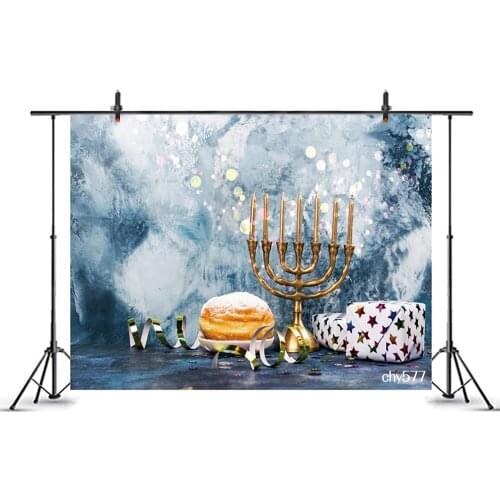 LEVOO Photo Backdrop Hanukkah Party Menorah Doughnuts Photobooth Background Photography Photo Shoot Photozone Vinyl Studio Props