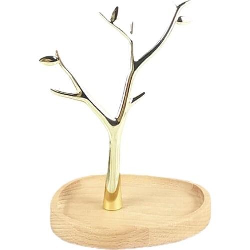 Metal Tree-shaped Jewelry Earring Necklaces Display Holder Stand , Durable