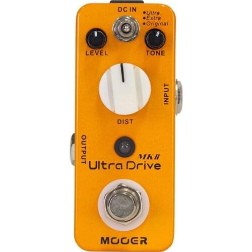 Mooer Ultra Drive MKII Distortion Guitar Effect Pedal 3 Working Modes: Original/Extra/Ultra Full Metal Shell True Bypass