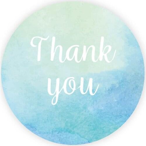 DouxArt 100Pcs Thank You Stickers, 40MM Wedding Marriage Communion Birthday Celebration Gift Labels Seals Q002