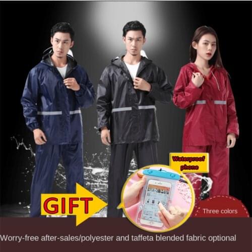 Raincoat Rain Pants Suit Mens and womens Full Body Rainstorm Resistant and Waterproof Thick Point Motorbike Cycling raincoat