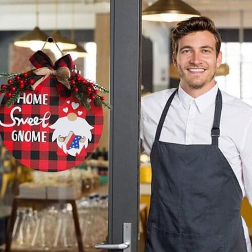 Welcome Independence Day Door Hanging Sign Nordic Harvest Festival Autumn Acorn Crafts Listed Pendant Wall Decor Home Decoration