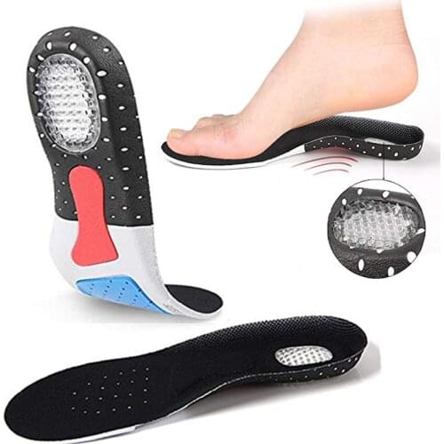 Unisex Silicon Gel Insoles Foot Care Plantar Fasciitis Heel Spur Running Sport Insoles Shock Running Sport Insoles For Hiking