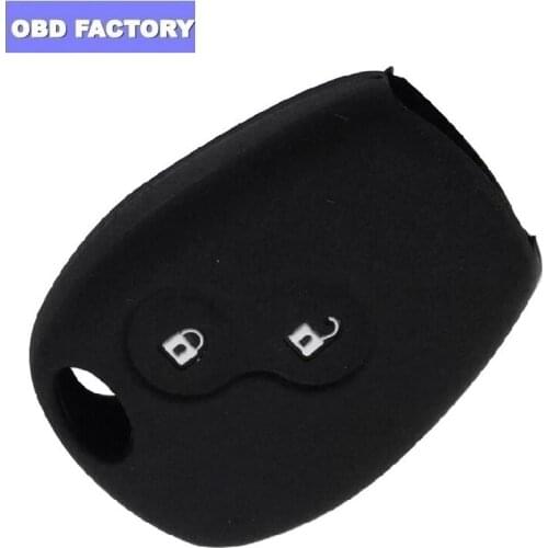 Silicone Rubber Car Remote Key Case Cover 2 Buttons For Renault Kangoo DACIA Scenic Megane Sandero Captur Twingo Modus