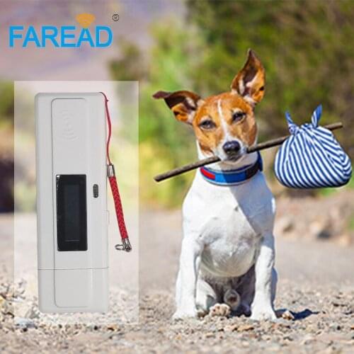 Free shipping x1pc FDX-B chip Scanner for dog cat mouse turtle,arowana,snake+ x60pcs mini 1.25*7mm RFID microchip for animal