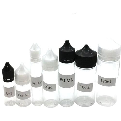 1000pcs Clear PVC Heat Shrink Wrap Film for 15ml 30ml 50ml 60ml 100ml 120ml Pen Bottle Shrink Film Shrink Seal