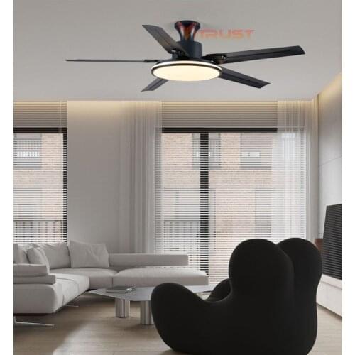 Modern Ceiling Fan DC Motor Lights Lamp Home Ceiling Hanging Ceiling Fan 45in 52in Wood Iron Nordic Ceiling Fan Home Ventilador