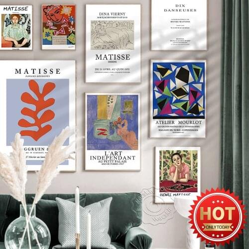 Henri Matisse Museum Exhibition Collect Poster, Matisse Art Works Portrait Of Greta Moll Prints, Geometry Abstract Decor Mural