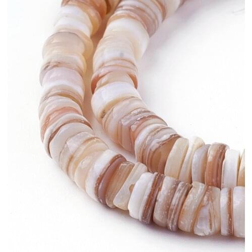1 Strands Dyed Nuggets Shell Beads Strands For DIY Necklace Bracelet Jewellery Making Decor 4.9~6x1~6mm, Hole: 1.4mm