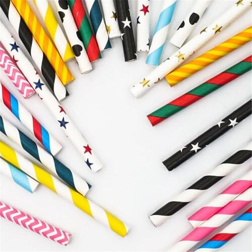 10000 pcs Drinking Paper Straws Mixed Striped and Polka Dot Party Event Supplies for Kids Birthday Wedding Christmas wholesale