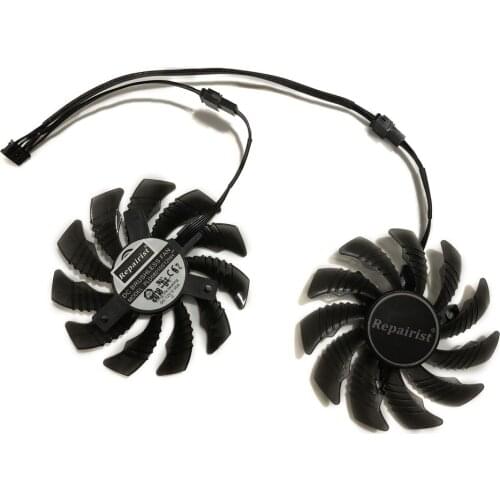 2pcs/set 75mm PLD08010S12HH GPU Graphics Cooler Fan For Gigabyte GTX 1050Ti 4G GeForce GTX 1050 OC 3G/2G Cards As Replacement