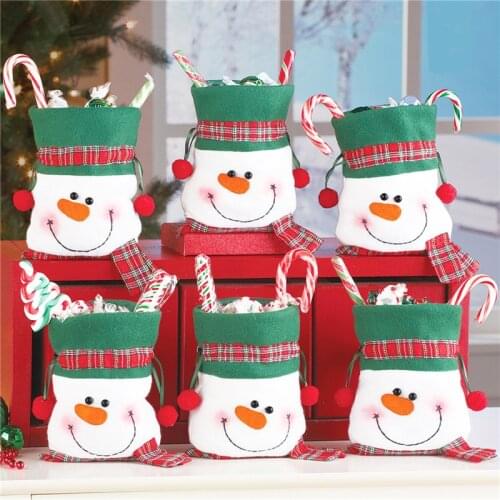 25x16cm Christmas Snowman Bunch of Candy Bags Products Childrens Gift Holiday Xmas Party Decoratiion Supply christmas ornaments
