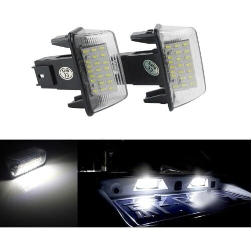 ANGRONG 2x LED SMD Licence Number Plate Light Xenon White Canbus For Peugeot + For Citroen
