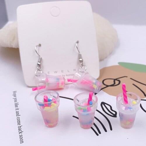 6pcs 3D Cute Milk Color Fun Resin Charms Pendant Plastic Charms For DIY Making Accessories