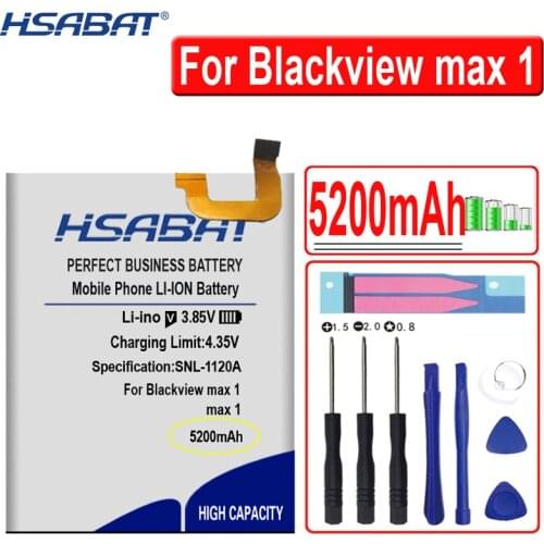 HSABAT 5200mAh Battery for Blackview MAX 1 Smartphone