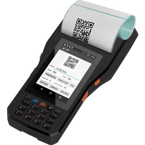 Android 6.0 Bluetooth NFC Reader Fingerprint 2D Barcode Scanner With 80mm Thermal Printer For Inventory Software